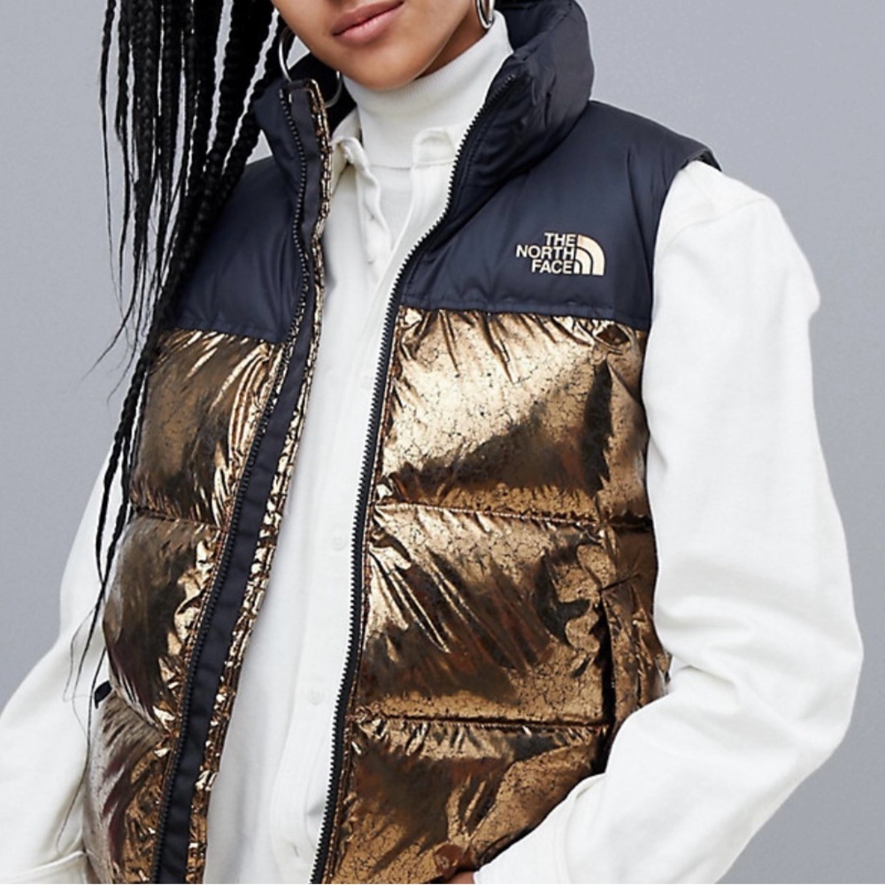 BNWT The North Face retro 1996 Nuptse puffer vest Metallic Copper size small S